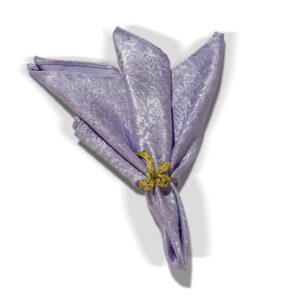 Alternative view of 5 pcs/pk Crinkle Shimmer Napkin 20"x20" - Lavender