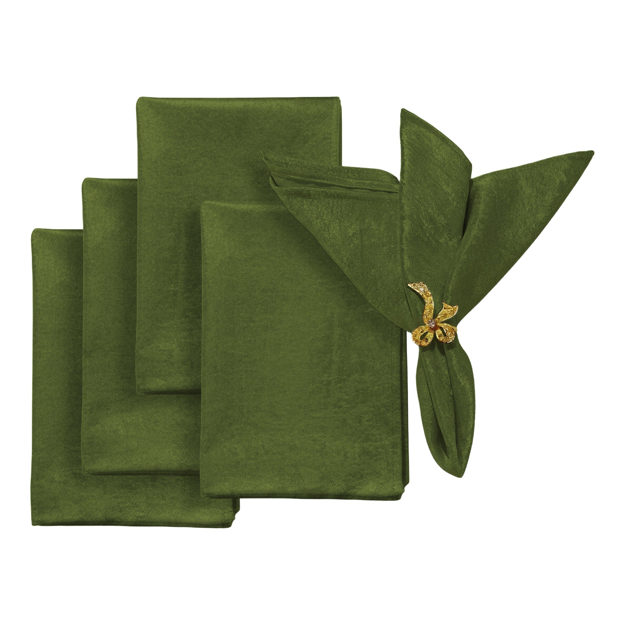 5 pcs/pk Crinkle Shimmer Napkin 20"x20" - Willow Green