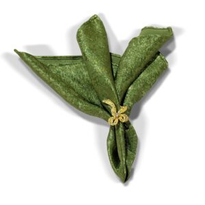 Alternative view of 5 pcs/pk Crinkle Shimmer Napkin 20"x20" - Willow Green