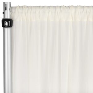 Chiffon Curtain Drape 14ft H x 118" W Panel - Ivory