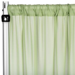 Chiffon Curtain Drape 14ft H x 118" W Panel - Sage Green