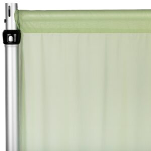 Alternative view of Chiffon Curtain Drape 14ft H x 118" W Panel - Sage Green