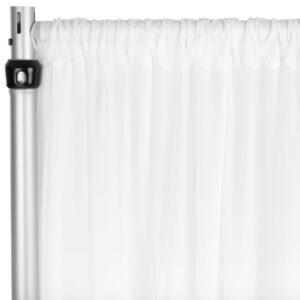Chiffon Curtain Drape 14ft H x 118" W Panel - White