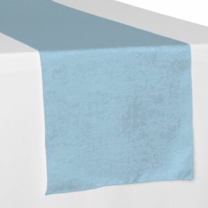 Crinkle Shimmer Table Runner - Baby Blue