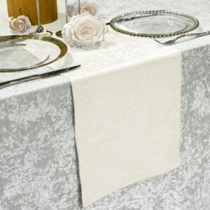 Alternative view of Crinkle Shimmer Table Runner - Ivory