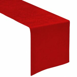 Crinkle Shimmer Table Runner - Red