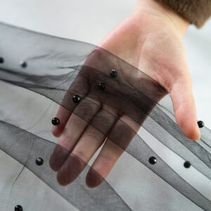 Alternative view of Pearl Tulle Fabric Roll 54" x 10 yds - Black