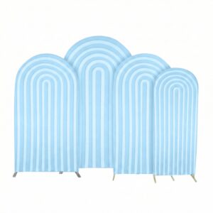 Ripple Spandex Covers for Trio Arch 4 pc - Baby Blue