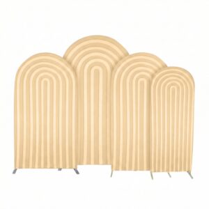 Ripple Spandex Covers for Trio Arch 4 pc - Champagne