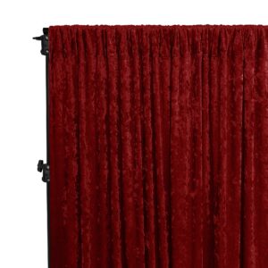 Velvet 14ft H x 52" W Drape/Backdrop Curtain Panel - Apple Red