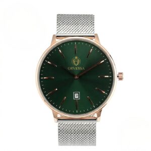 Orvessa 8302 Men’s Stainless Steel Watch - Precision Analog Quartz - 42mm