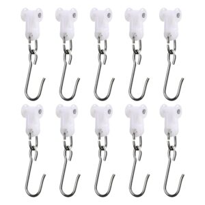 Metal Roller Hooks 10pcs for Curtain Track Ceiling Mount Curtain Rail