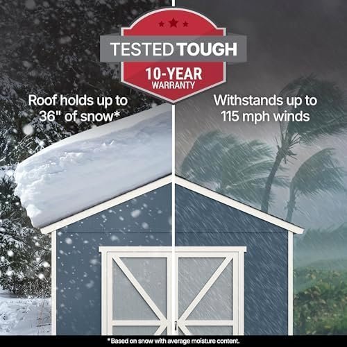 Alternative view of Handy Home Products Rookwood 10×12 Do-It-Yourself Wooden Storage Shed- Does not Include Floor kit, Paint, or Roofing Shingles