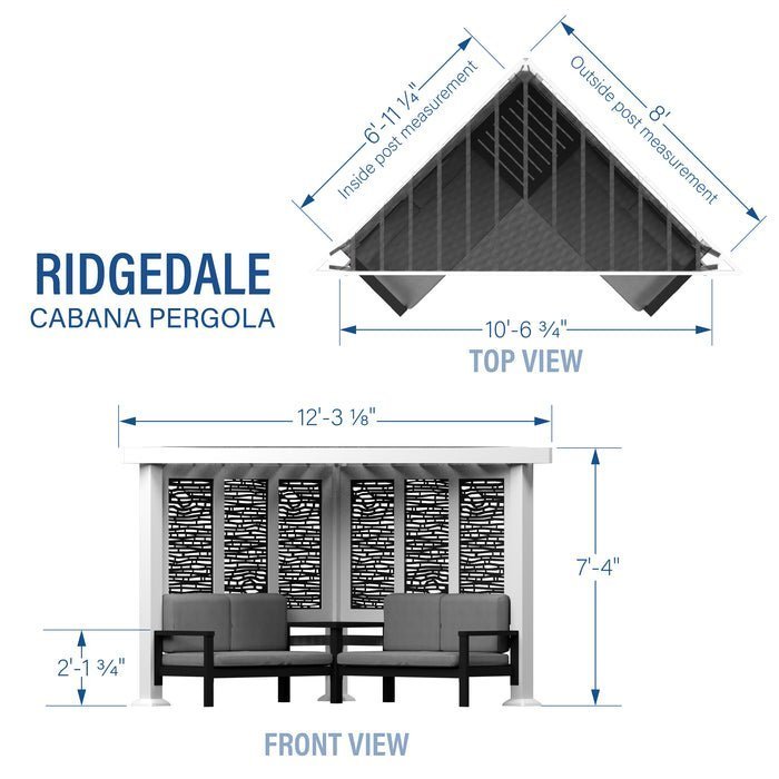 Alternative view of Backyard Discovery Ridgedale Modern Steel Cabana Pergola