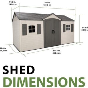 Alternative view of Lifetime Legacy 15×8 Plastic Storage Shed Kit w/ Floor