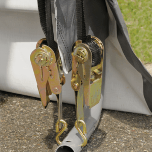 Alternative view of ShelterCoat Custom Round Wind and Snow Rated Shelter, 12 ft. x 20 ft. x 8 ft. Standard PE 9 oz. Gray