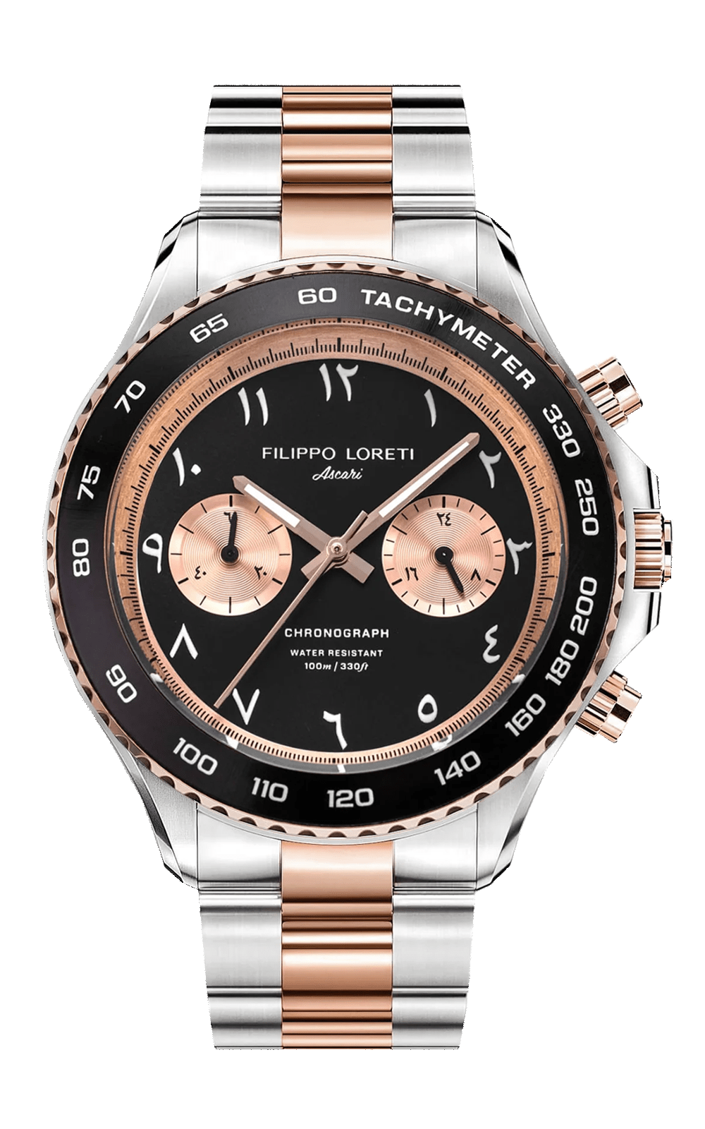 Ascari Arabic Dial Two Tone Rose Gold