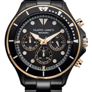 Odyssey Rose Gold Regatta Chrono Black Bracelet