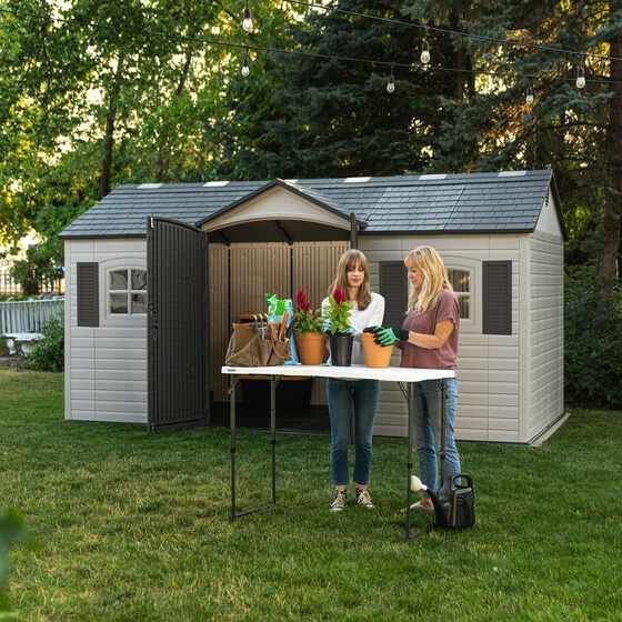 Lifetime Legacy 15×8 Plastic Storage Shed Kit w/ Floor - Image 7