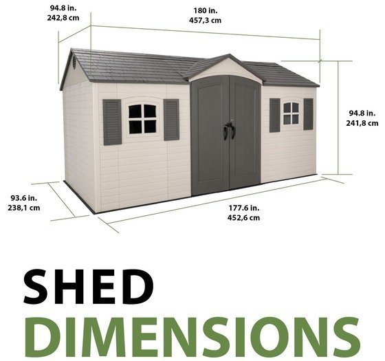 Lifetime Legacy 15×8 Plastic Storage Shed Kit w/ Floor - Image 2