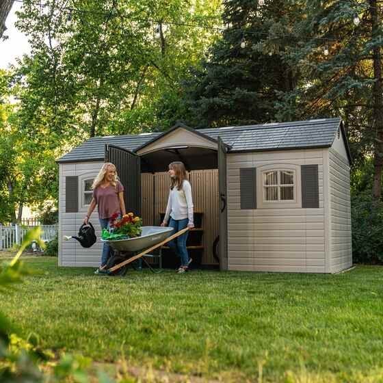 Lifetime Legacy 15×8 Plastic Storage Shed Kit w/ Floor - Image 4